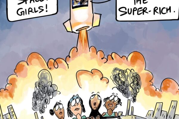 On Blue Origin’s all-women space mission: Green Humour by Rohan Chakravarty