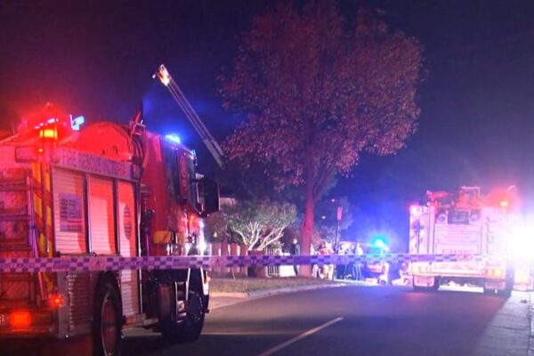 Man questioned over suspicious house fire as two girls, mother fight for life