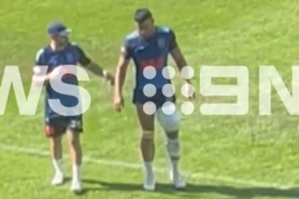 Blues star limps off at training